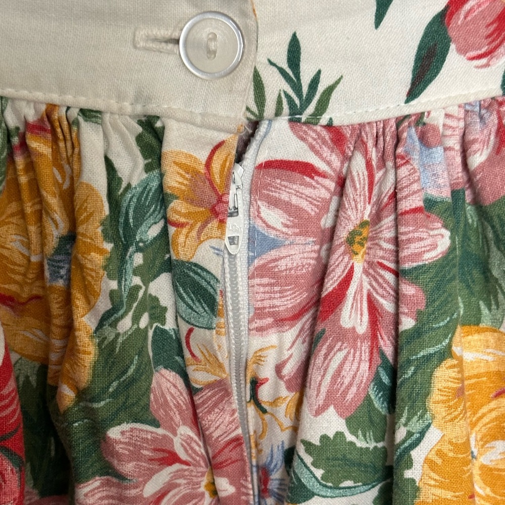 Vintage Floral Cottagecore Midi Skirt Garden Party Avon 15/16 - Picture 3 of 6